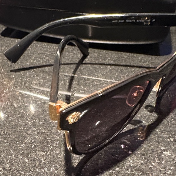 Versace Black and Gold Sunglasses with Case - Picture 9 of 11